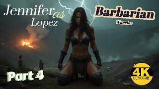 KI - AI generated Jennifer Lopez as Barbarian Warrior Part 4