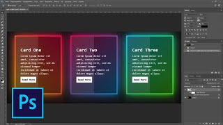 Как сделать неоновую рамку для текста в фотошопе