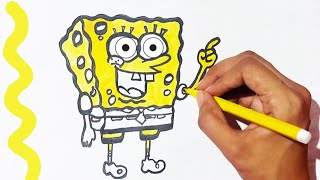 Draw SpongeBob SquarePants with me | Easy Drawing for Kids|Color#drawing #spongebobsquarepants #kids