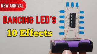 Disco LED Flasher Circuit | Running LED Circuit | LED Chaser using Single IC