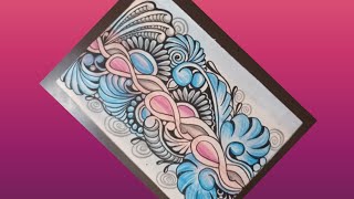 zentangle art amazing | pattern art step by step zentangle for beginners | RelaxingzenMethods #art