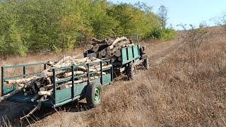 Это настоящий автопоезд! Еду за дровами на самодельном грузовике!