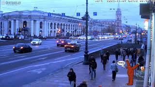 LIVE St. Petersburg Nevskiy ave. Sadovaya str. Невский проспект Садовая улица Санкт-Петербург онлайн