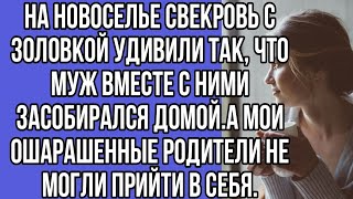 на новоселье свекровь с золовкой удивили так, что муж вместе с ними засобирался домой.а мои ошара...