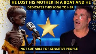 No one could hold back tears boy shakes up Got Talent  2024 WITH song to his mother lost in a boat