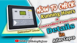 How To Air Compressor Controller All Function Discusses || Elektronikon Controller Atlas Copco ||