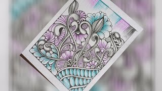 easy zentangle | zentangle pattern art | step by step zentangle | Relaxingzenmethods #zentangleart