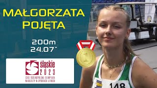 MAŁGORZATA POJĘTA | 200m 🏃‍♀️ | U18 🇵🇱 ATHLETICS CHAMPIONSHIPS - CHORZÓW 2023 #200m #dash