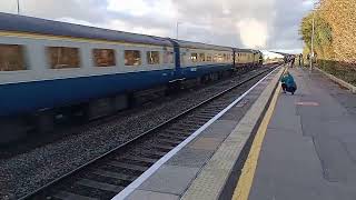 Clan line thunders through the station at Bridgwater.