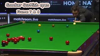 Ronnie O’Sullivan vs Li hang ( frame 7 & 8). Snooker Scottish open.