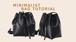 Minimalist Leather Bucket Bag