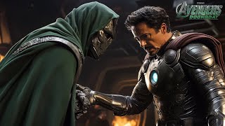 Tony Stark is resurrected by Victor Von Doom and becomes Doctor Doom